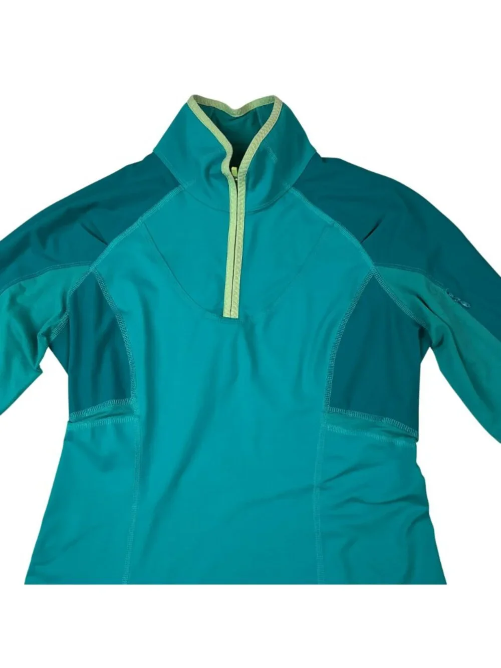 Lululemon Athletica Half-Zip Long Sleeve Athletic Jacket Womens 6 Turquoise Nylo